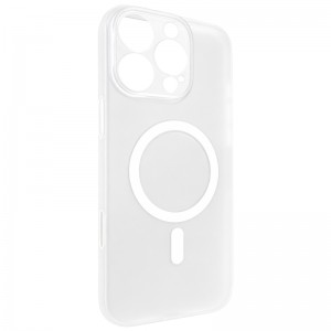Чехол PC Slim Matte with Magnetic Fit (кнопка камеры) для Apple iPhone 16 Pro Max (6.9") Белый