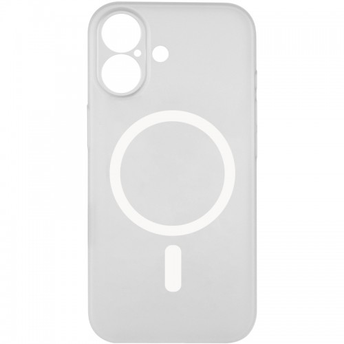 Чехол PC Slim Matte with Magnetic Fit (camera button) для Apple iPhone 17 (6.3") Белый