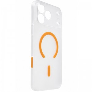Чехол PC Slim Matte with Magnetic Fit (кнопка камеры) для Apple iPhone 17 Pro (6.3") Оранжевый