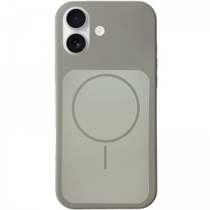 Чехол Silk Duo Color (AA) БЕЗ ЛОГОТИПА с магнитным креплением для Apple iPhone 17 (6.3") Серый