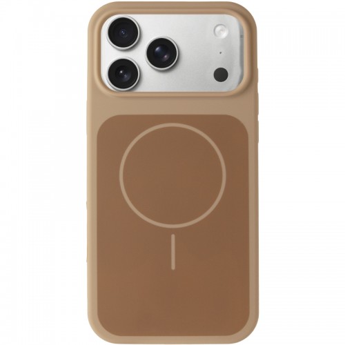 Чехол Silk Duo Color (AA) БЕЗ ЛОГОТИПА с магнитным креплением для Apple iPhone 17 Pro (6.3") Desert Gold