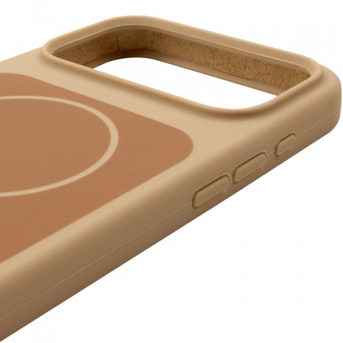 Чехол Silk Duo Color (AA) БЕЗ ЛОГОТИПА с магнитным креплением для Apple iPhone 17 Pro (6.3") Desert Gold