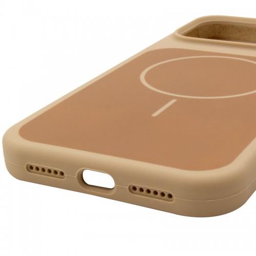 Чехол Silk Duo Color (AA) БЕЗ ЛОГОТИПА с магнитным креплением для Apple iPhone 17 Pro (6.3") Desert Gold