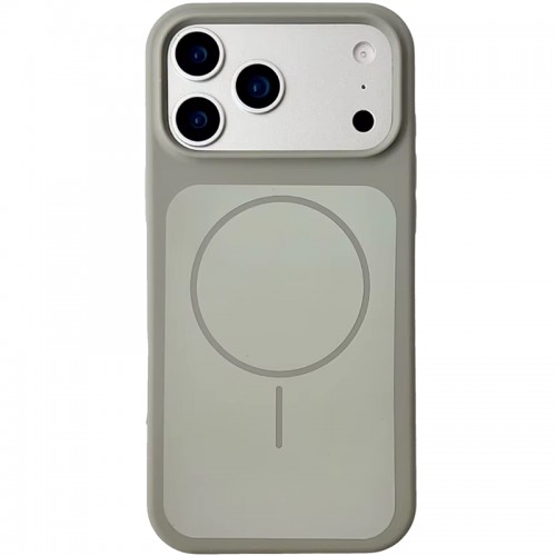 Чехол Silk Duo Color (AA) БЕЗ ЛОГОТИПА с магнитным креплением для Apple iPhone 17 Pro (6,3") Серый