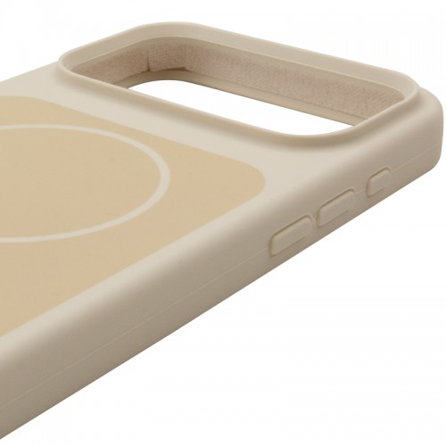 Чехол Silk Duo Color (AA) БЕЗ ЛОГОТИПА с магнитным креплением для Apple iPhone 17 Pro (6.3") Античный белый