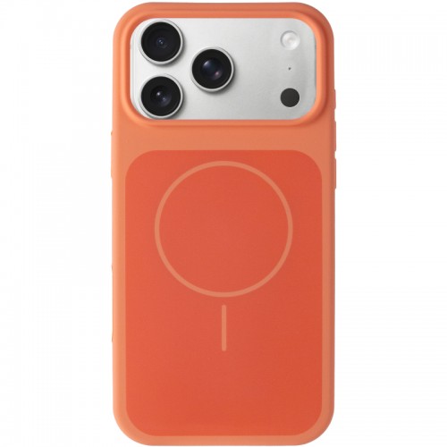 Чехол Silk Duo Color (AA) БЕЗ ЛОГОТИПА with Magnetic Fit для Apple iPhone 17 Pro Max (6.9") Оранжевый