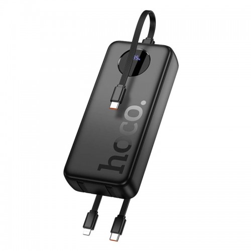 Зовнішній акумулятор HOCO J132A Sabio 22.5W+PD20W fully compatible power bank with 3 cables(20000mAh) Black (6942007632591)