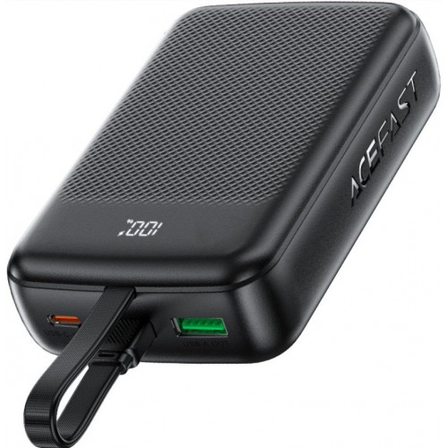 Зовнішній акумулятор ACEFAST M14 PD20W power bank with cable 20000mAh Black (6974316283966)