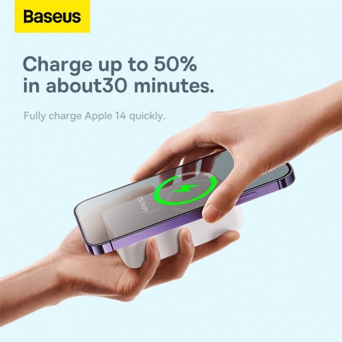 Зовнішній акумулятор Baseus Magnetic Mini Wireless Fast Charge Power Bank 20000mAh 20W White (PPCX150002)