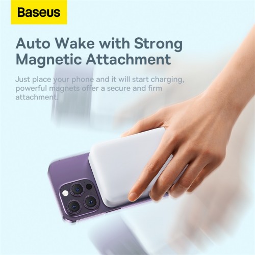 Зовнішній акумулятор Baseus Magnetic Mini Wireless Fast Charge Power Bank 20000mAh 20W White (PPCX150002)