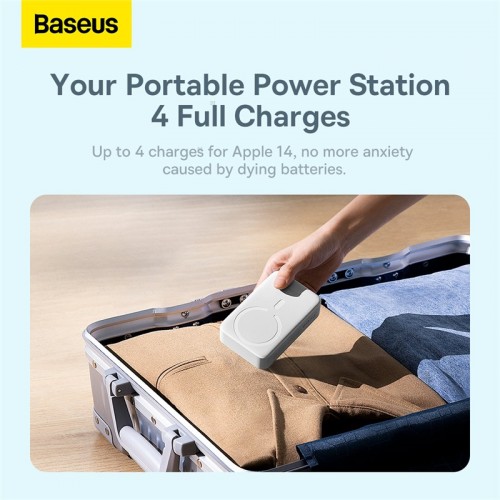 Зовнішній акумулятор Baseus Magnetic Mini Wireless Fast Charge Power Bank 20000mAh 20W White (PPCX150002)