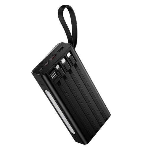 Зовнішній акумулятор Hoco J155 Shine 22.5W+PD20W+light 4-cable power bank(20000mAh) (6942007652117)