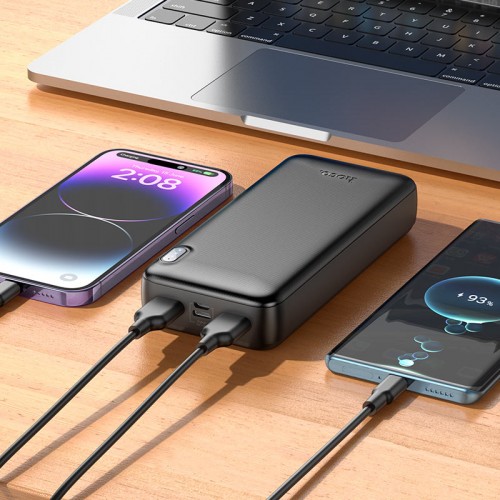 Внешний аккумулятор HOCO J128A Powerful power bank (20000mAh) Black (6942007621175)