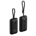 Повербанк Veger VG-W1188 10000mAh з 2 кабелями Type-C/Lightning Black