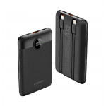 Повербанк Veger VG-W1170 10000mAh 22.5W З кабелеями Type-C/Lightning Black
