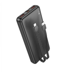 Повербанк Borofone BJ57 10000mAh 22.5W з 2 кабелями Type-C/Lightning Black