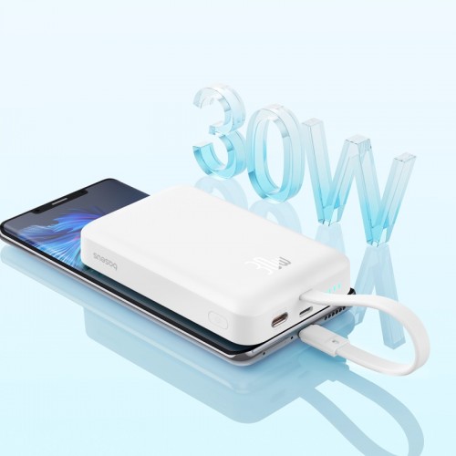 Зовнішній акумулятор Baseus Magnetic Mini Wireless Fast Charge Power Bank Type-C Edition 10000mAh 30W Stellar White (P1002210B223-00)