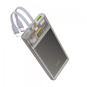 Зовнішній акумулятор HOCO J104 Discovery edition 22.5W fully compatible power bank with cable(10000mAh) Gray (6931474788955)