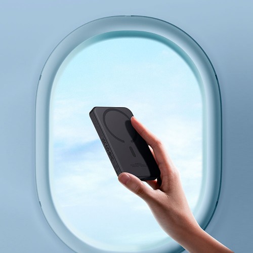 Зовнішній акумулятор Baseus Magnetic Mini Wireless Fast Charge Power Bank 5000mAh 20W Cluster Black（With Simple Series Charging Cable Type-C to Type-C (P10022107113-00)
