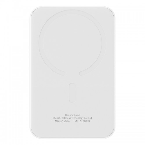 Зовнішній акумулятор Baseus Magnetic Mini Wireless Fast Charge Power Bank 5000mAh 20W Stellar White（With Simple Series Charging Cable Type-C to Typ (P10022107223-00)