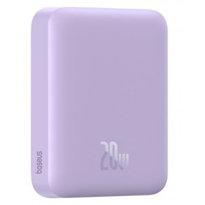 Зовнішній акумулятор Baseus Magnetic Mini Air Wireless Fast Charge Power Bank 6000mAh 20W Nebula Purple（With Simple Series Charging Cable Type-C to (P10059002513-00)