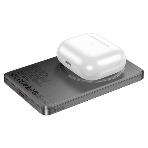 Внешний аккумулятор HOCO Q26 Joy PD20W magnetic fast charging power bank (5000mAh) metal gray