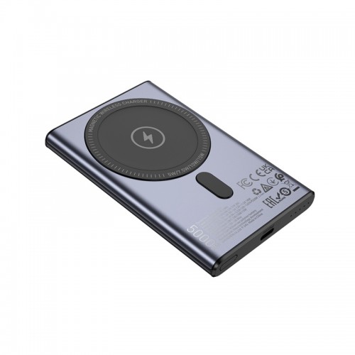 Зовнішній акумулятор HOCO Q32 Bird PD20W wireless magnetic power bank (5000mAh) Metal Gray
