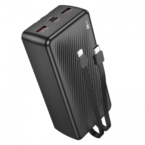 Зовнішній акумулятор BOROFONE BJ57B Graceful 22.5W+PD20W fully compatible power bank with cable(30000mAh) Black (6941991116469)