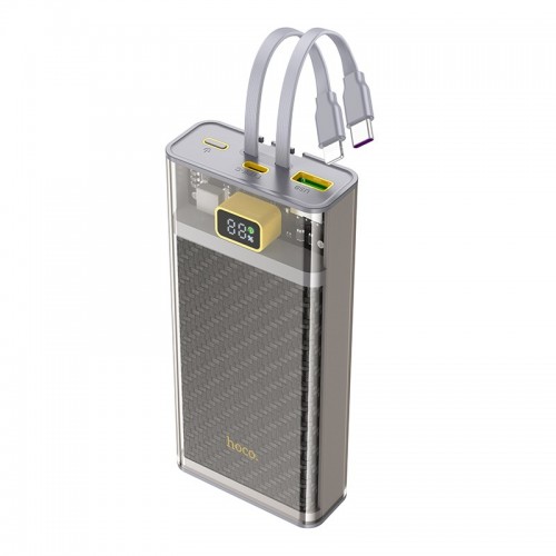 Зовнішній акумулятор HOCO J104A Discovery edition 22.5W fully compatible power bank with cable (20000mAh) Gray