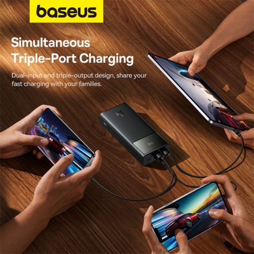 Внешний аккумулятор Baseus Star-Lord Digital Display Fast Charging Power Bank 20000mAh 30W Cluster Black (With Simple Series Charging Cable USB to Type-C 3A 0.3m) (P10022904113-00)