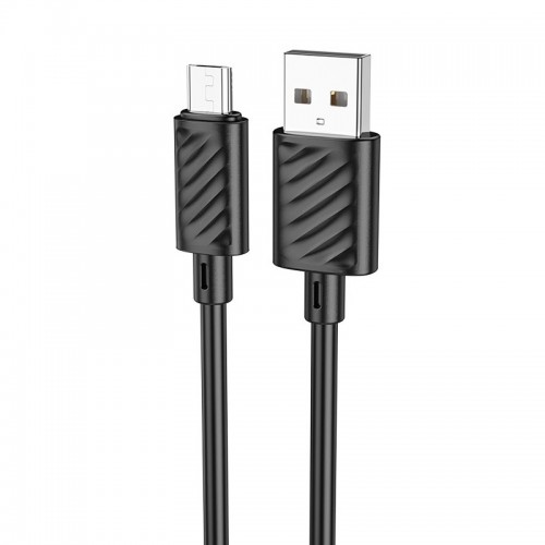 Кабель HOCO X88 Gratified charging data cable for Micro Black