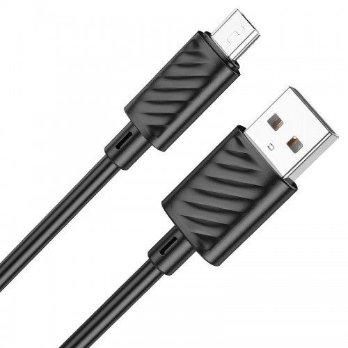 Кабель HOCO X88 Gratified charging data cable for Micro Black