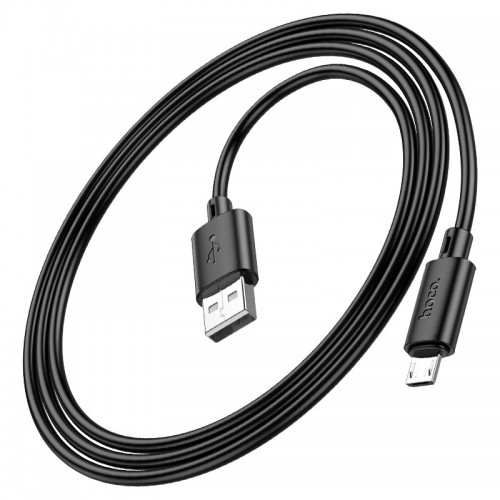 Кабель HOCO X88 Gratified charging data cable for Micro Black