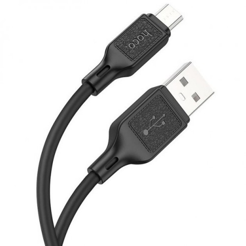 Кабель HOCO X90 Cool silicone charging data cable for Micro Black
