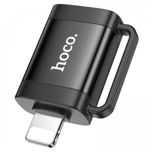 Адаптер HOCO UA31A iP male to USB female OTG adapter Black