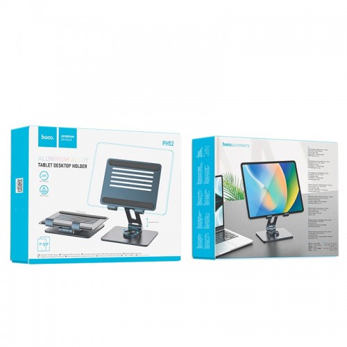 Підставка для планшета HOCO PH52 Might metal rotating tablet desktop holder Metal Gray