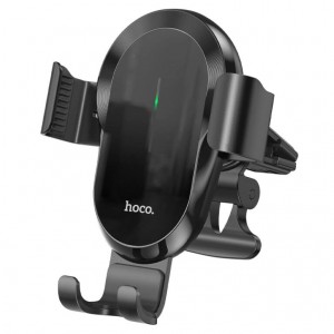 Автотримач для телефона з БЗП HOCO CA105 Guide three-axis linkage wireless charging car holder Black