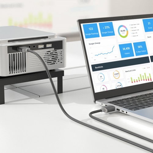 Кабель HOCO US08 HDTV 2.0 male-to-male 4K HD data cable(L=3M) Black