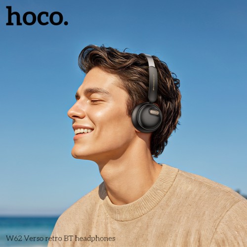 Беспроводные накладные наушники HOCO W62 Verso retro BT headphones Black