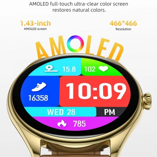 Смарт-часы HOCO Y22 AMOLED 36 мм. 200 мА·ч. IP67 Black