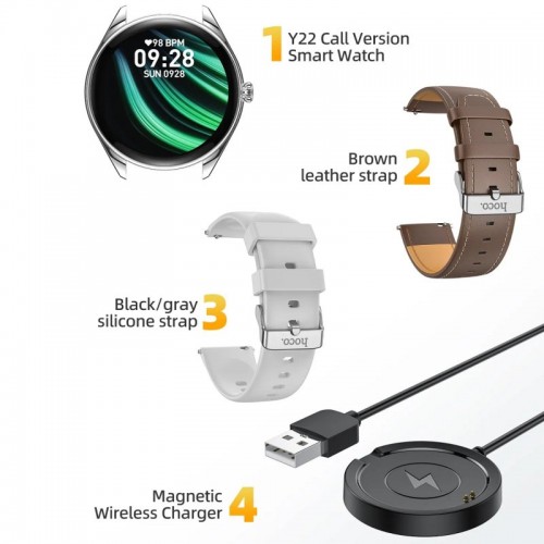 Смарт-часы HOCO Y22 AMOLED 36 мм. 200 мА·ч. IP67 Black