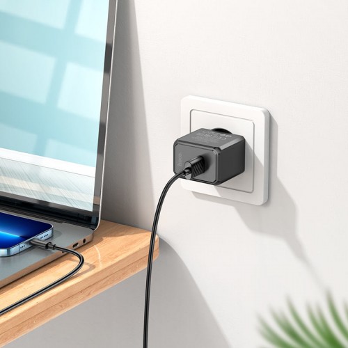 Мережевий зарядний пристрій з кабелем HOCO CS11A Ocean single port charger set(Micro) 10.5W Black