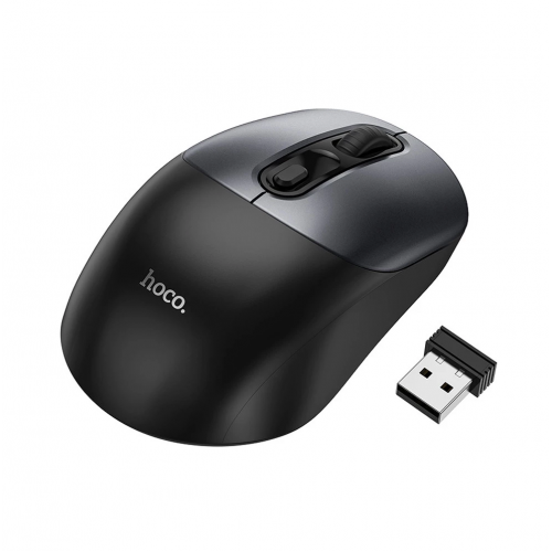 Маніпулятор миша HOCO GM28 2.4G business wireless mouse Black Metal Gray