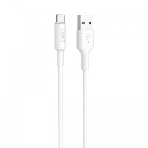 Кабель HOCO X25 USB to Type-C 2A, 1m, PVC, PVC connectors, White