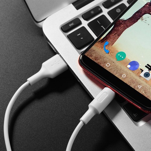 Кабель HOCO X25 USB to Type-C 2A, 1m, PVC, PVC connectors, White