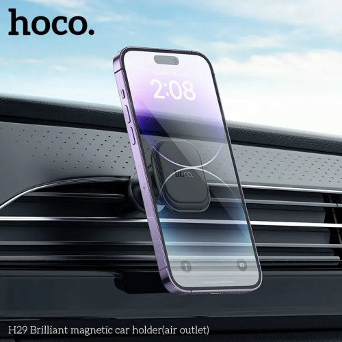 Автотримач для телефона HOCO H29 Brilliant magnetic car holder(air outlet) Black