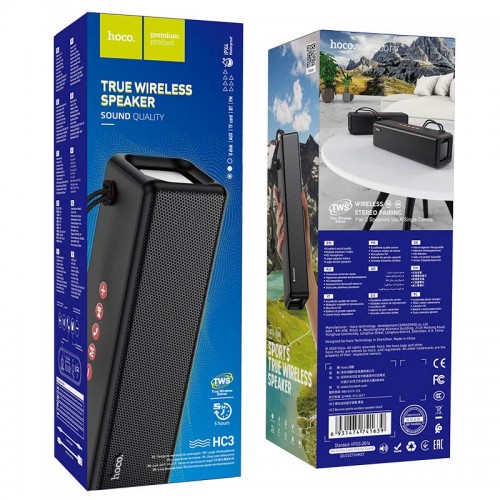 Портативная колонка HOCO HC3 Bounce спортивная беспроводная колонка Black