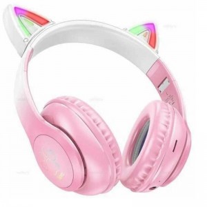 Беспроводные накладные наушники HOCO W42 Cat ears BT headphones Cherry Blossom