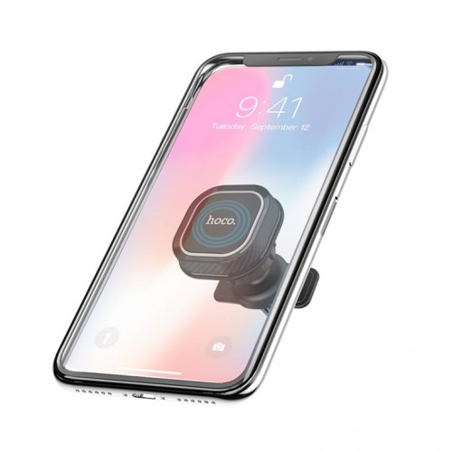 Автотримач для телефона HOCO CA52 Intelligent air outlet in-car holder Black+Gray