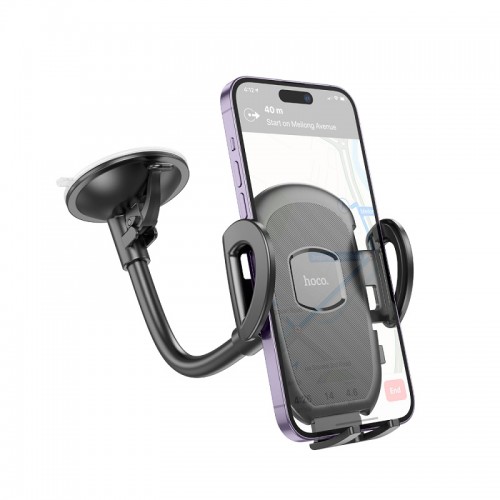 Автодержатель для телефона HOCO H10 General car holder (лобовое стекло) Черный